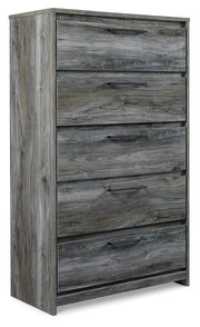 Baystorm Gray King Panel Bed, Dresser, Mirror and Chest - B221B52