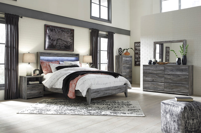 Baystorm Gray LED Panel Bedroom Set - Gate FurnitureBedroom Set