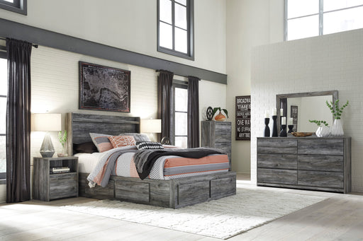 Baystorm Gray LED Side/Footboard Storage Platform Bedroom Set - Gate FurnitureBedroom Set
