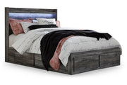 Baystorm Gray Queen Panel Bed with 4 Storage Drawers - Gate FurnitureQueen Bed