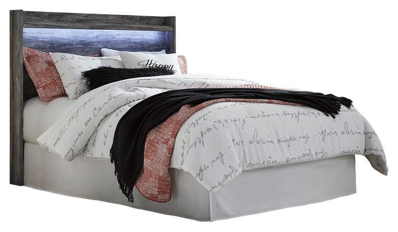 Baystorm Gray Queen Panel Headboard, Dresser, Mirror, Chest and Nightstand - B221B78