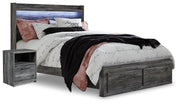 Baystorm Gray Queen Panel Storage Bed and Nightstand - B221B87