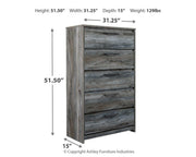 Baystorm Gray Twin Panel Headboard Bed, Dresser, Mirror and Nightstand - B221B74