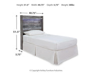 Baystorm Gray Twin Panel Headboard Bed, Dresser, Mirror and Nightstand - B221B74