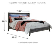 Baystorm King Panel Bed with Dresser in Gray - PKG007533