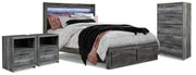 Baystorm King Panel Storage Bed, Chest and 2 Nightstands - B221B97