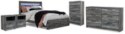 Baystorm King Panel Storage Bed, Dresser, Chest and 2 Nightstands - B221B92