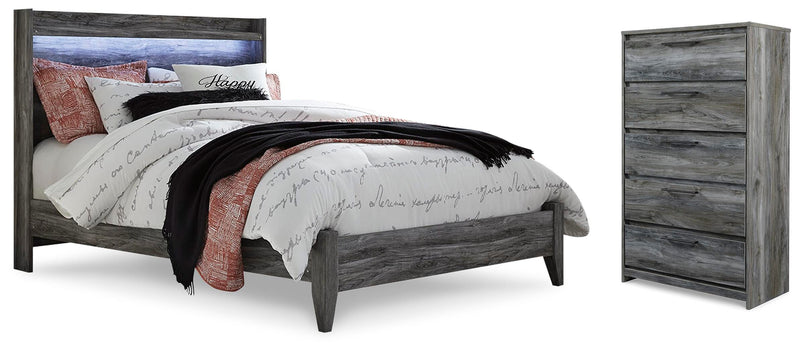 Baystorm Queen Panel Bed and Chest - B221B99