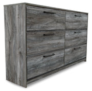 Baystorm Queen Panel Bed with 6 Storage Drawers with Dresser in Gray - PKG003705