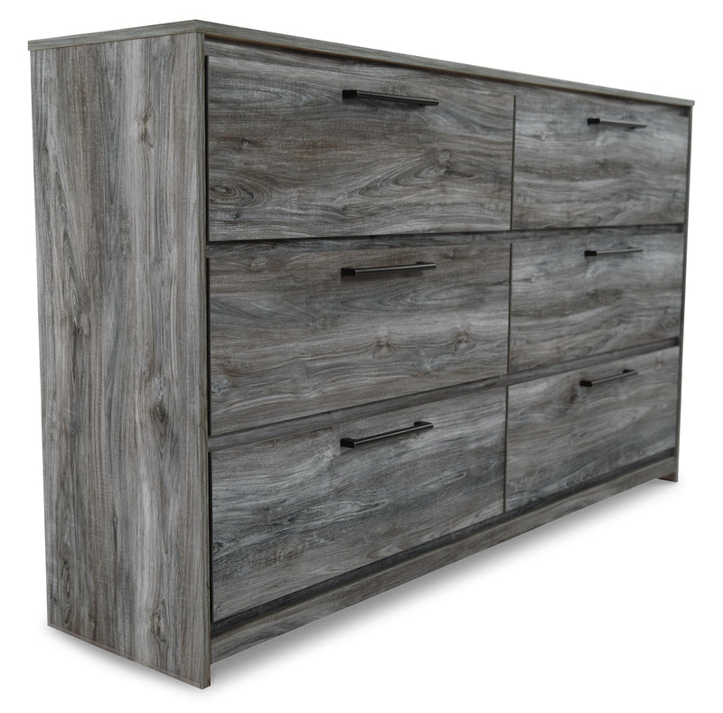 Baystorm Queen Panel Bed with 6 Storage Drawers with Dresser in Gray - PKG003705