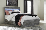 Baystorm Queen Panel Bed with 6 Storage Drawers with Dresser in Gray - PKG003705