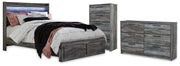 Baystorm Queen Panel Storage Bed, Dresser and Chest - B221B98