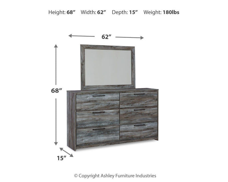 Baystorm Twin Panel Bed, Dresser, Mirror and Chest - B221B95