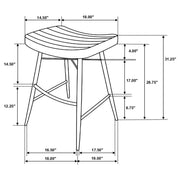 Bayu Leather Upholstered Bar Stool Espresso (Set of 2) - 109259