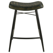 Bayu Leather Upholstered Counter Stool Espresso (Set of 2) - 109258