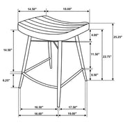 Bayu Leather Upholstered Counter Stool Espresso (Set of 2) - 109258