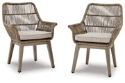 Beach Front Arm Chair with Cushion (Set of 2) - P399-601A - Gate Furniture