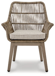 Beach Front Arm Chair with Cushion (Set of 2) - P399-601A - Gate Furniture
