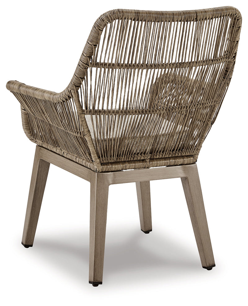 Beach Front Arm Chair with Cushion (Set of 2) - P399-601A - Gate Furniture
