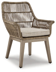 Beach Front Outdoor Dining Table and 4 Chairs in Beige - PKG015466