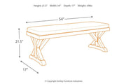Beachcroft Beige Bench with Cushion - Gate FurnitureAccent Bench