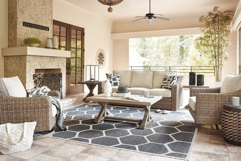 Beachcroft Beige Sofa with Cushion - Gate FurnitureSofa