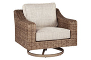 Beachcroft Beige Swivel Lounge Chair - Gate FurnitureAccent Chair