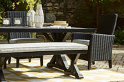 Beachcroft Black/Light Gray Outdoor Dining Table - P792-625