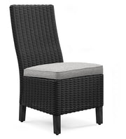 Beachcroft Black/Light Gray Outdoor Side Chair with Cushion (Set of 2) - P792-601