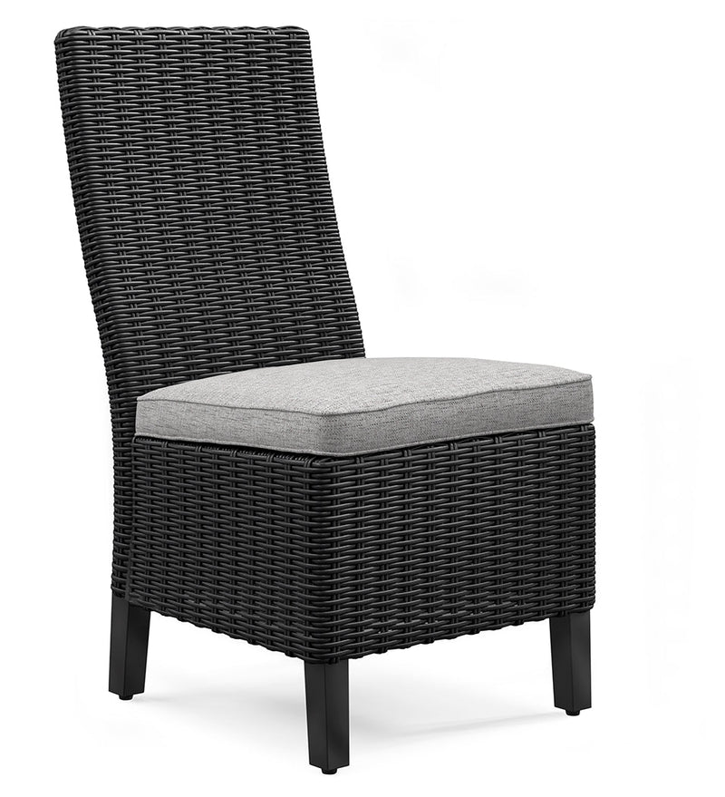 Beachcroft Black/Light Gray Outdoor Side Chair with Cushion (Set of 2) - P792-601