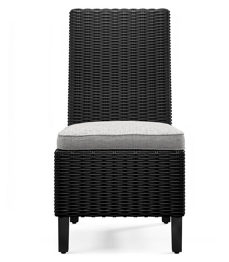 Beachcroft Black/Light Gray Outdoor Side Chair with Cushion (Set of 2) - P792-601