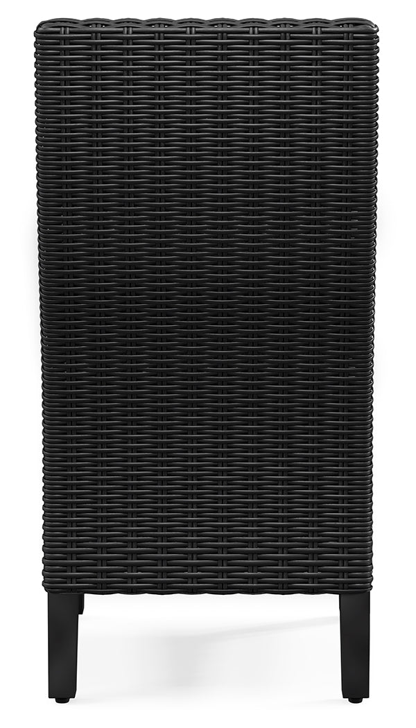 Beachcroft Black/Light Gray Outdoor Side Chair with Cushion (Set of 2) - P792-601