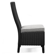 Beachcroft Black/Light Gray Outdoor Side Chair with Cushion (Set of 2) - P792-601