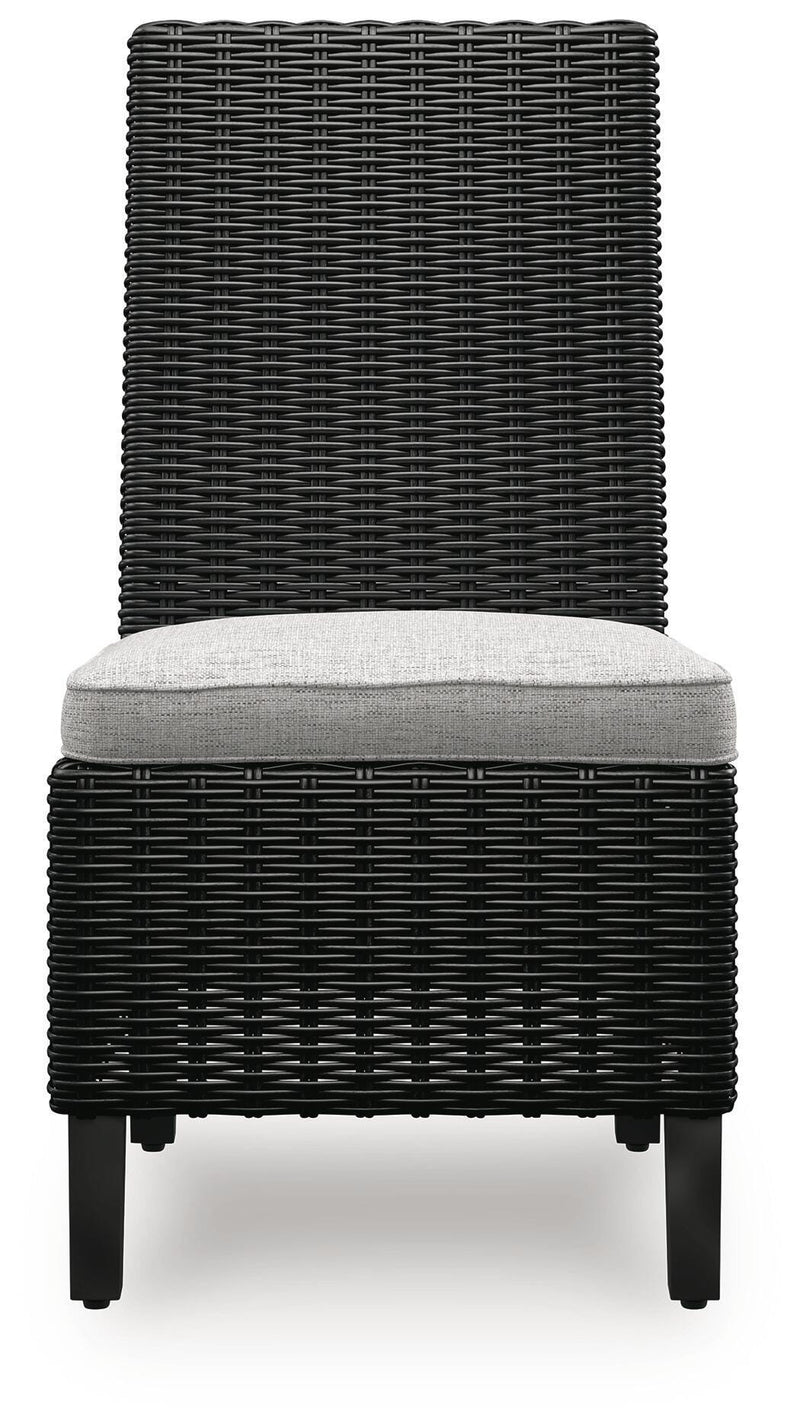 Beachcroft Outdoor Dining Table and 4 Chairs in Black/Light Gray - PKG021236
