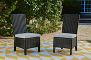 Beachcroft Outdoor Dining Table and 4 Chairs in Black/Light Gray - PKG021236
