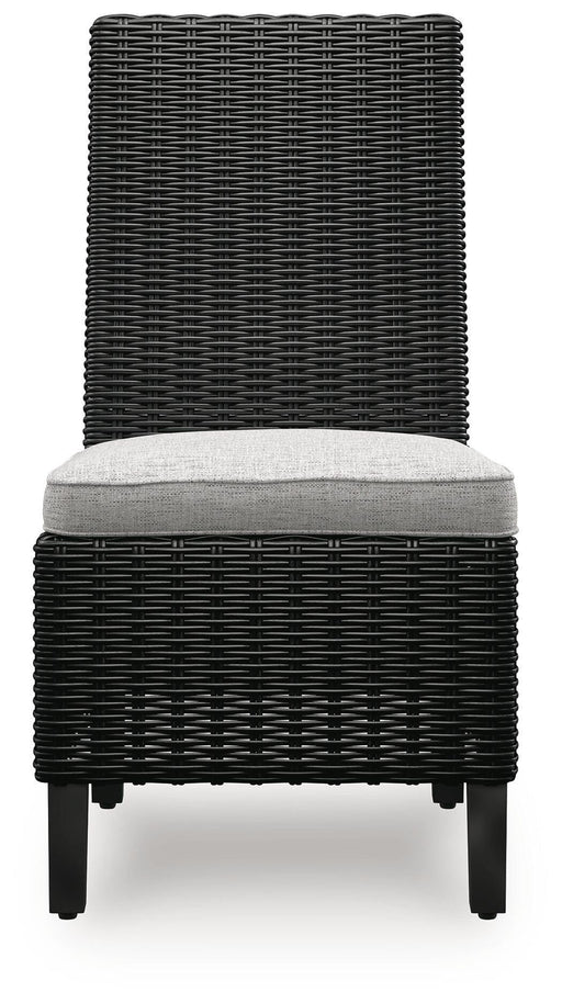 Beachcroft Outdoor Dining Table and 4 Chairs in Black/Light Gray - PKG021236