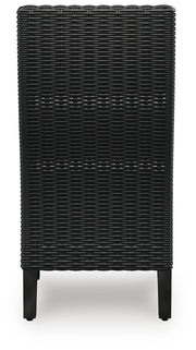 Beachcroft Outdoor Dining Table and 4 Chairs in Black/Light Gray - PKG021236