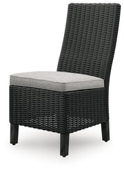 Beachcroft Outdoor Dining Table and 4 Chairs in Black/Light Gray - PKG021236