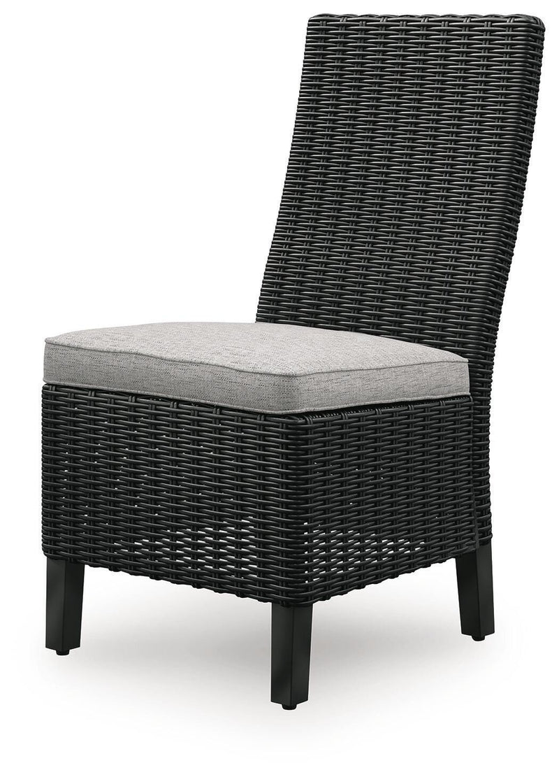 Beachcroft Outdoor Dining Table and 4 Chairs in Black/Light Gray - PKG021236