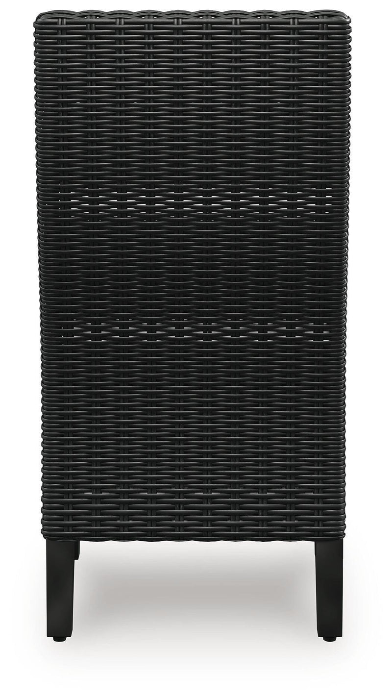 Beachcroft Outdoor Dining Table and 6 Chairs in Black/Light Gray - PKG021235