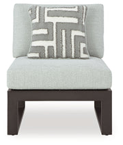 Beachloft 5-Piece Outdoor Sectional with Ottoman in Black/Gray from Ashley - Luna Furniture
