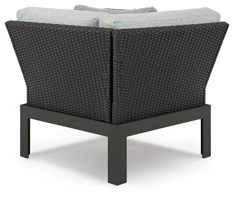 Beachloft 8-Piece Sectional with Ottoman and Coffee Table in Black/Gray - PKG021169