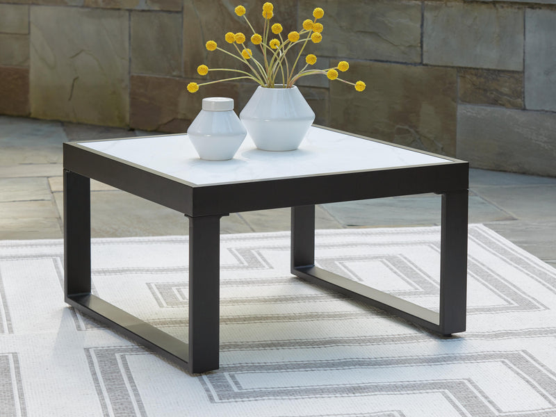 Beachloft 8-Piece Sectional with Ottoman and Coffee Table in Black/Gray - PKG021169