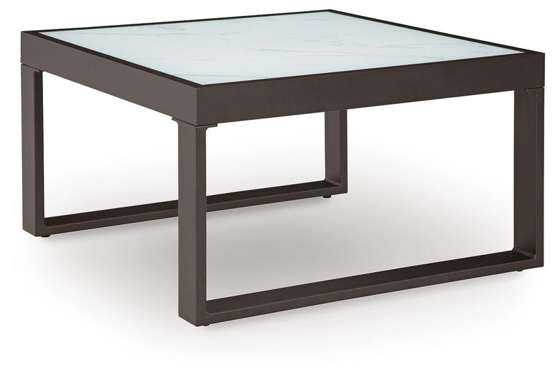 Beachloft 8-Piece Sectional with Ottoman and Coffee Table in Black/Gray - PKG021169