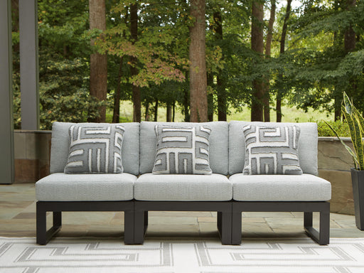 Beachloft Black/Gray 3-Piece Outdoor Sectional - P490P6