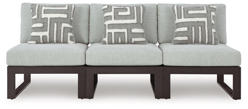 Beachloft Black/Gray 3-Piece Outdoor Sectional - P490P6