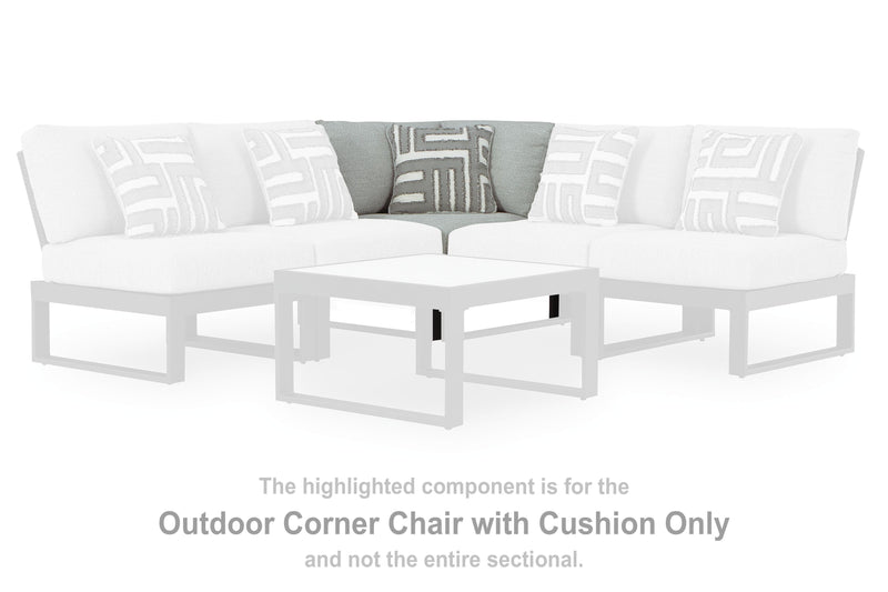 Beachloft Black/Gray 4-Piece Outdoor Sectional - P490P7