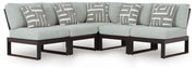 Beachloft Black/Gray 5-Piece Outdoor Sectional - P490P2