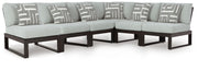 Beachloft Black/Gray 6-Piece Outdoor Sectional - P490P1