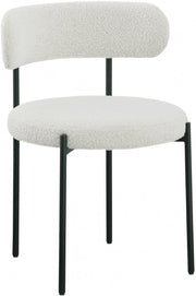 Beacon Boucle Fabric Upholstered Dining Chair in Cream, Set of 2 - 880Cream-C
